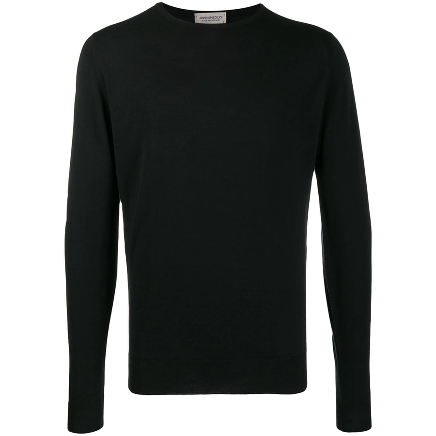 Lundy Crew-Neck Wool Sweater Black Virgin