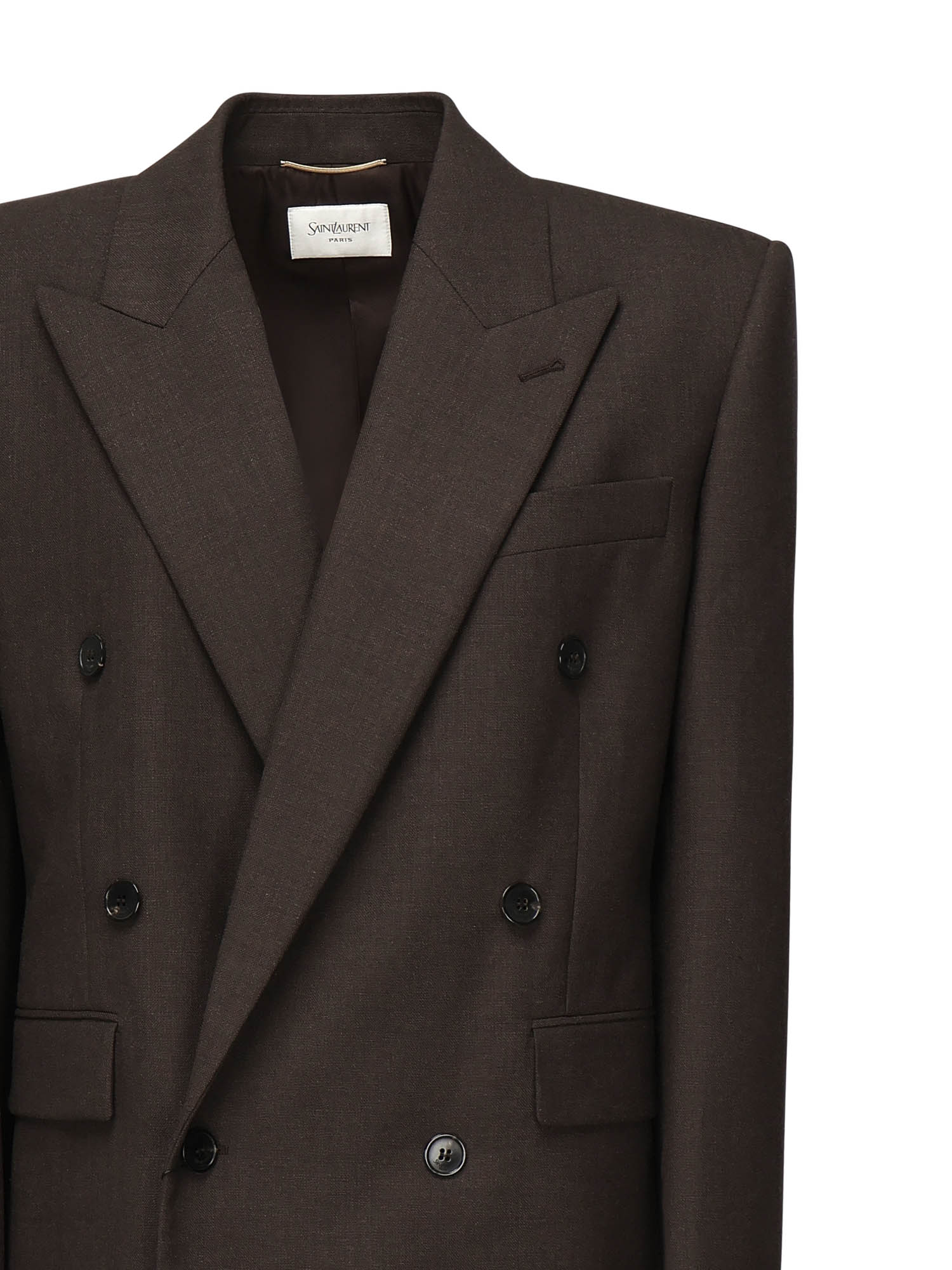 Saint Laurent Jackets Brown Wool