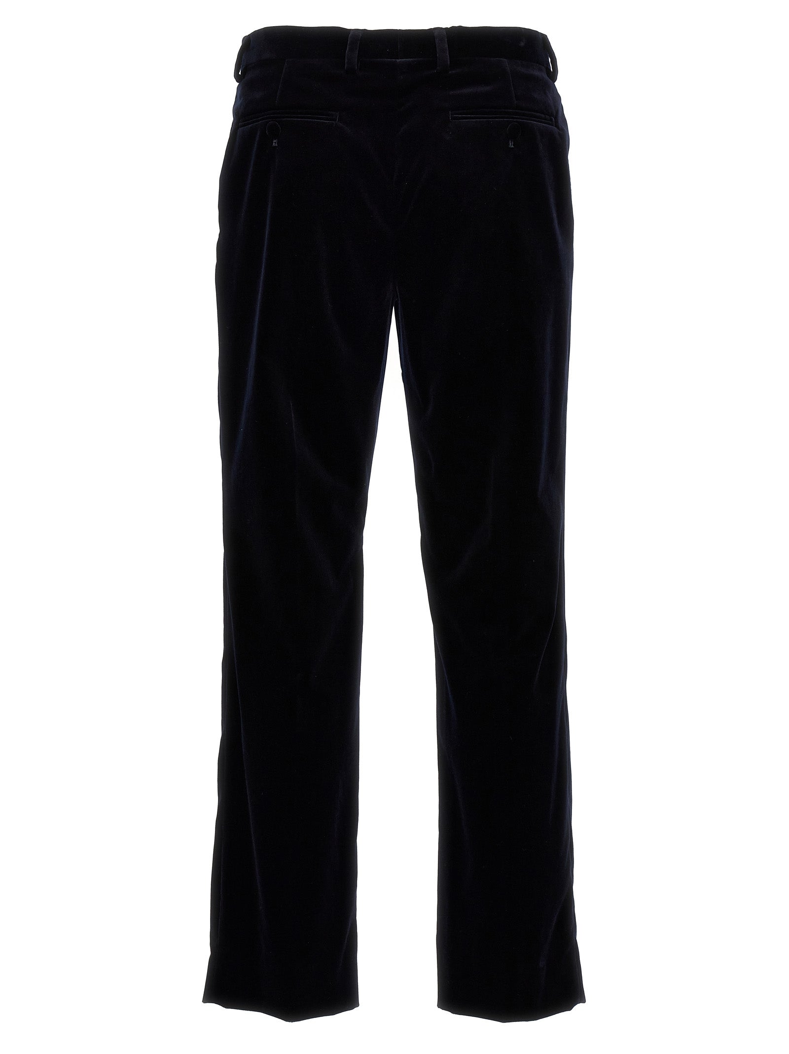 Velvet pants Blue Cotton Elastane