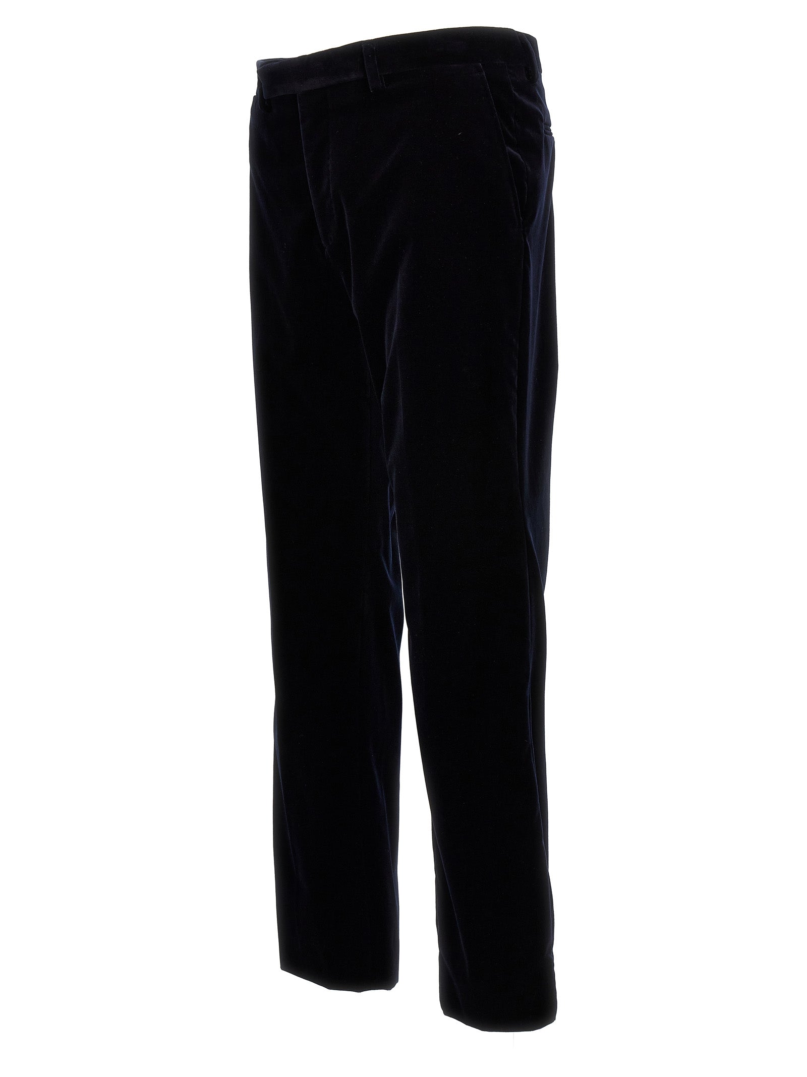 Velvet pants Blue Cotton Elastane