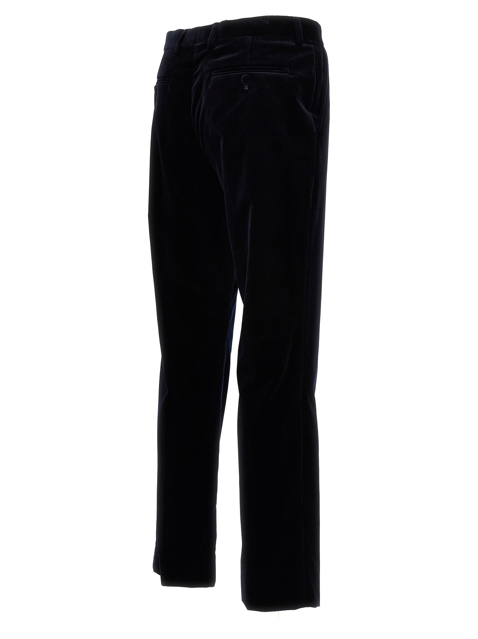 Velvet pants Blue Cotton Elastane