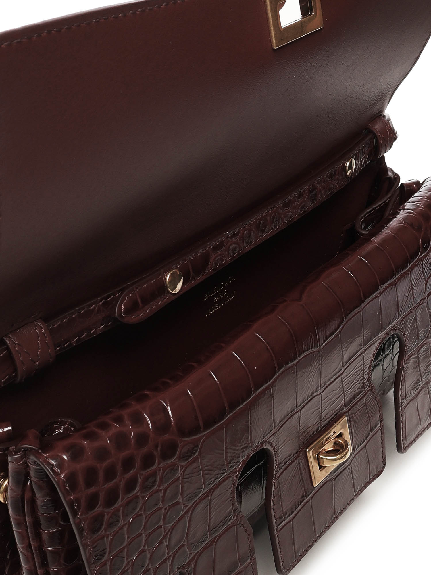 Balenciaga Bags Dark Burgundy Calfskin