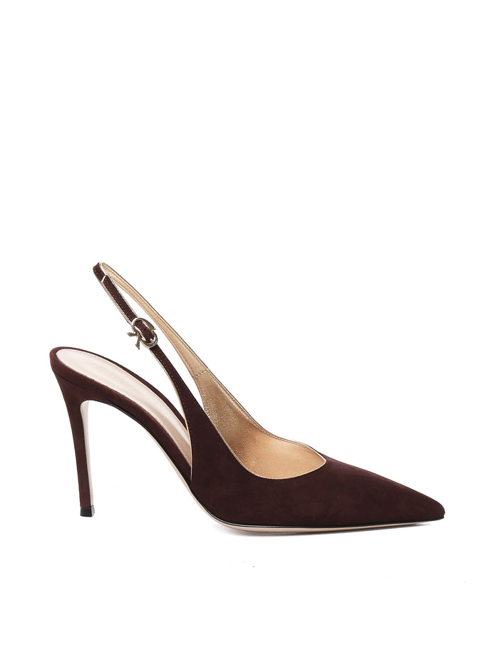Gianvito Rossi With Heel Brown Suede