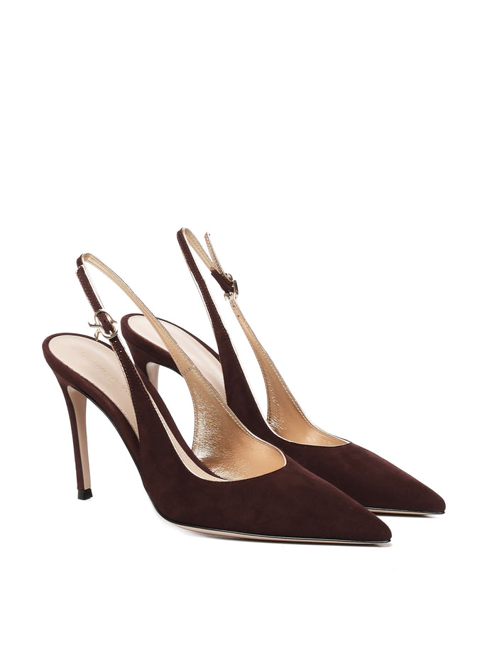 Gianvito Rossi With Heel Brown Suede