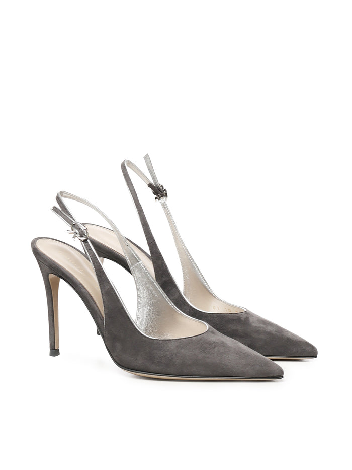 Gianvito Rossi With Heel Grey Suede