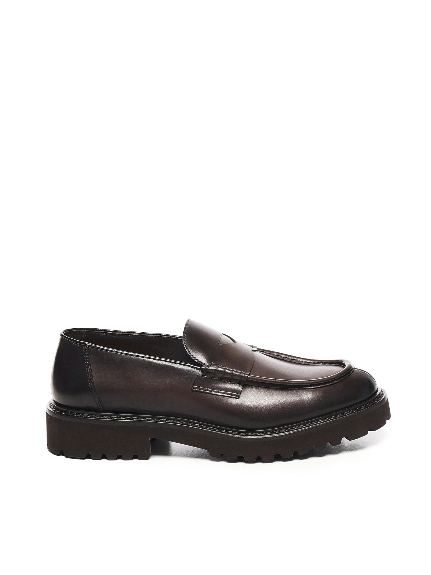 Doucals Flat shoes Dark Brown Calfskin