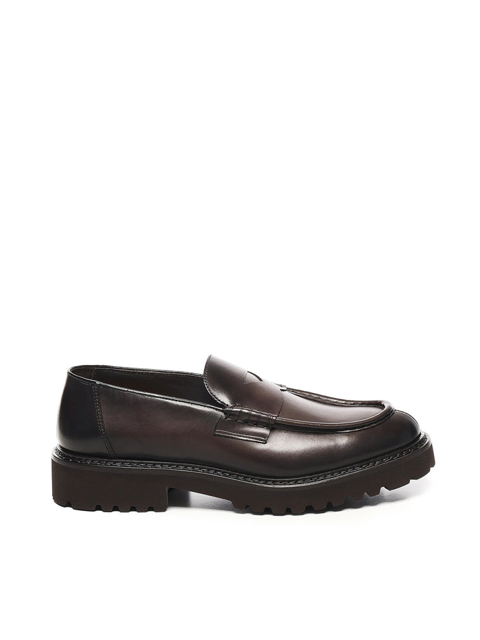 Doucals Flat shoes Dark Brown Calfskin