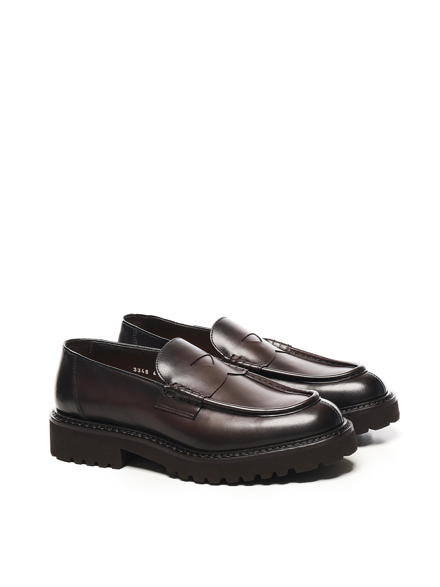Doucals Flat shoes Dark Brown Calfskin