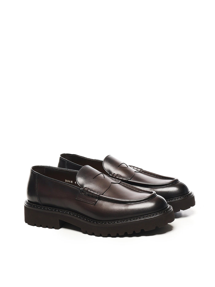 Doucals Flat shoes Dark Brown Calfskin