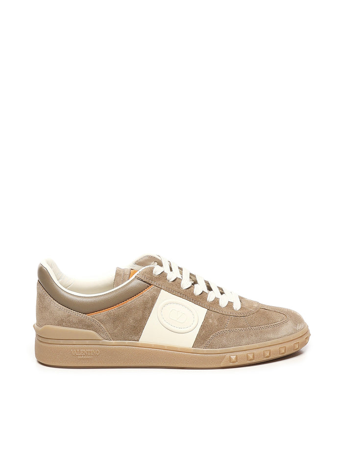 Valentino Garavani Sneakers Khaki/ivory Calfskin