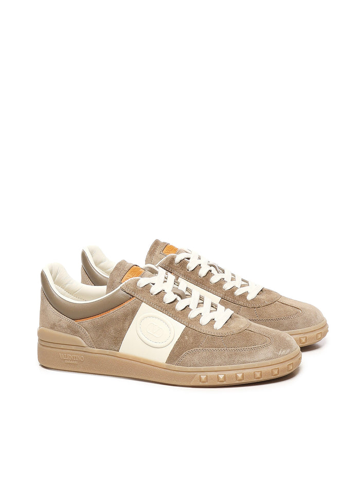 Valentino Garavani Sneakers Khaki/ivory Calfskin