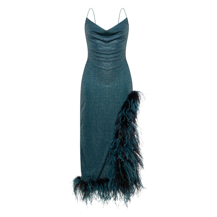 Dress Oséree Blue Feather: 100