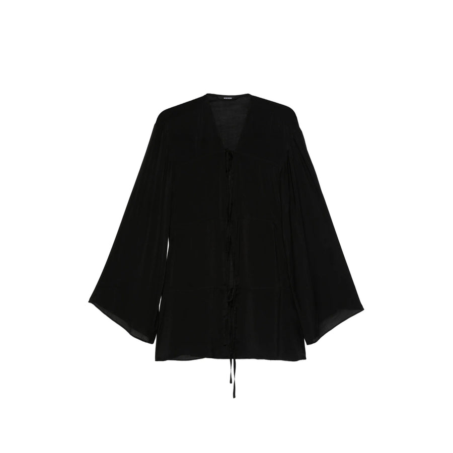 Dress With Black Tie Detail Rayon: 51. Beach Cover-ups