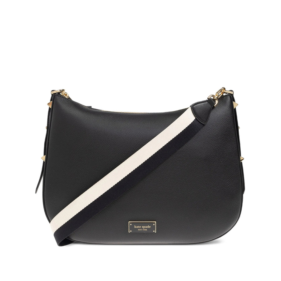 Shoulder Bag Black Calf Leather: 100