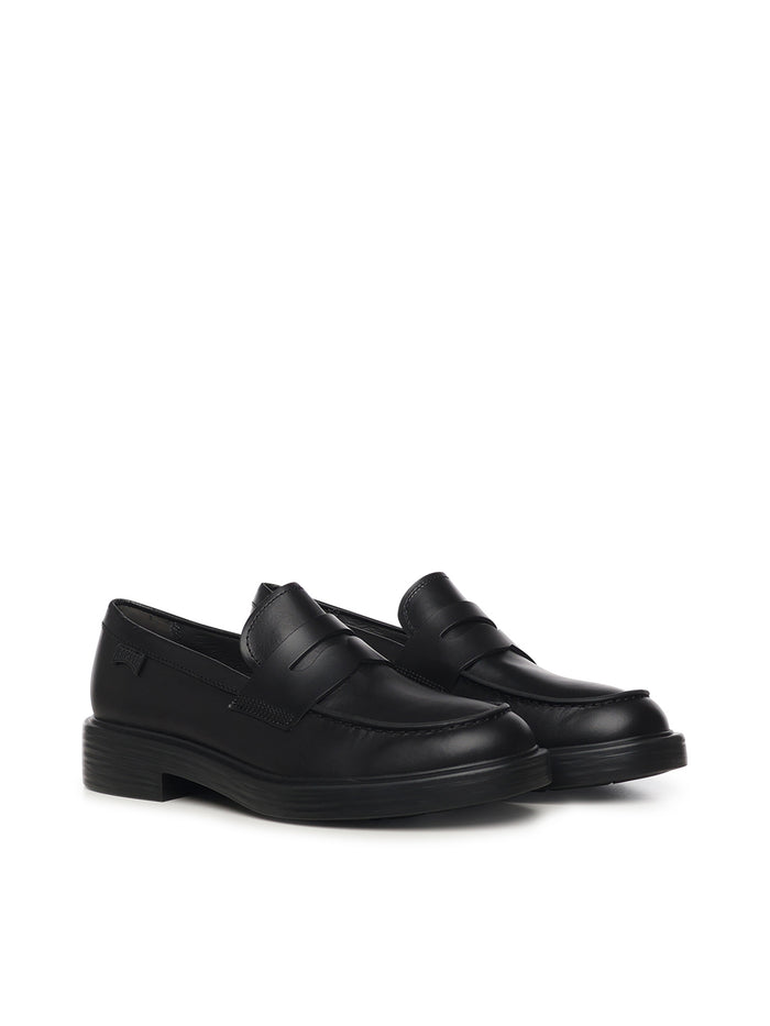 Camper Flat Shoes Dean Negro Vitello