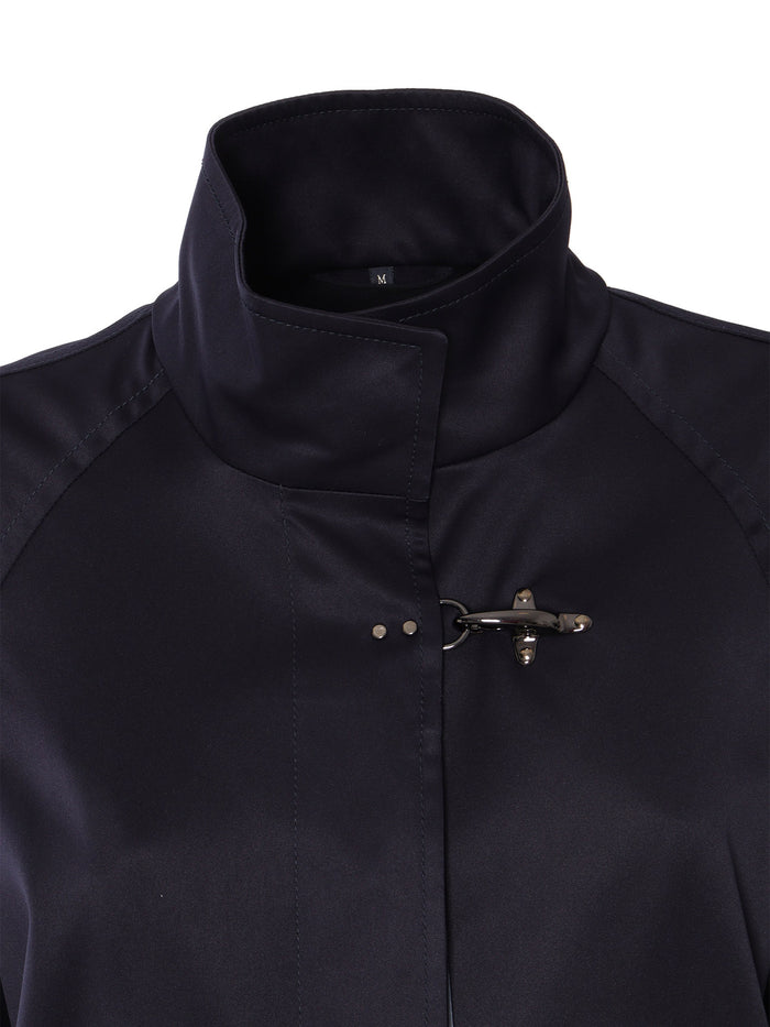 RAGLAN SLEEVE CAPE Blue Polyester