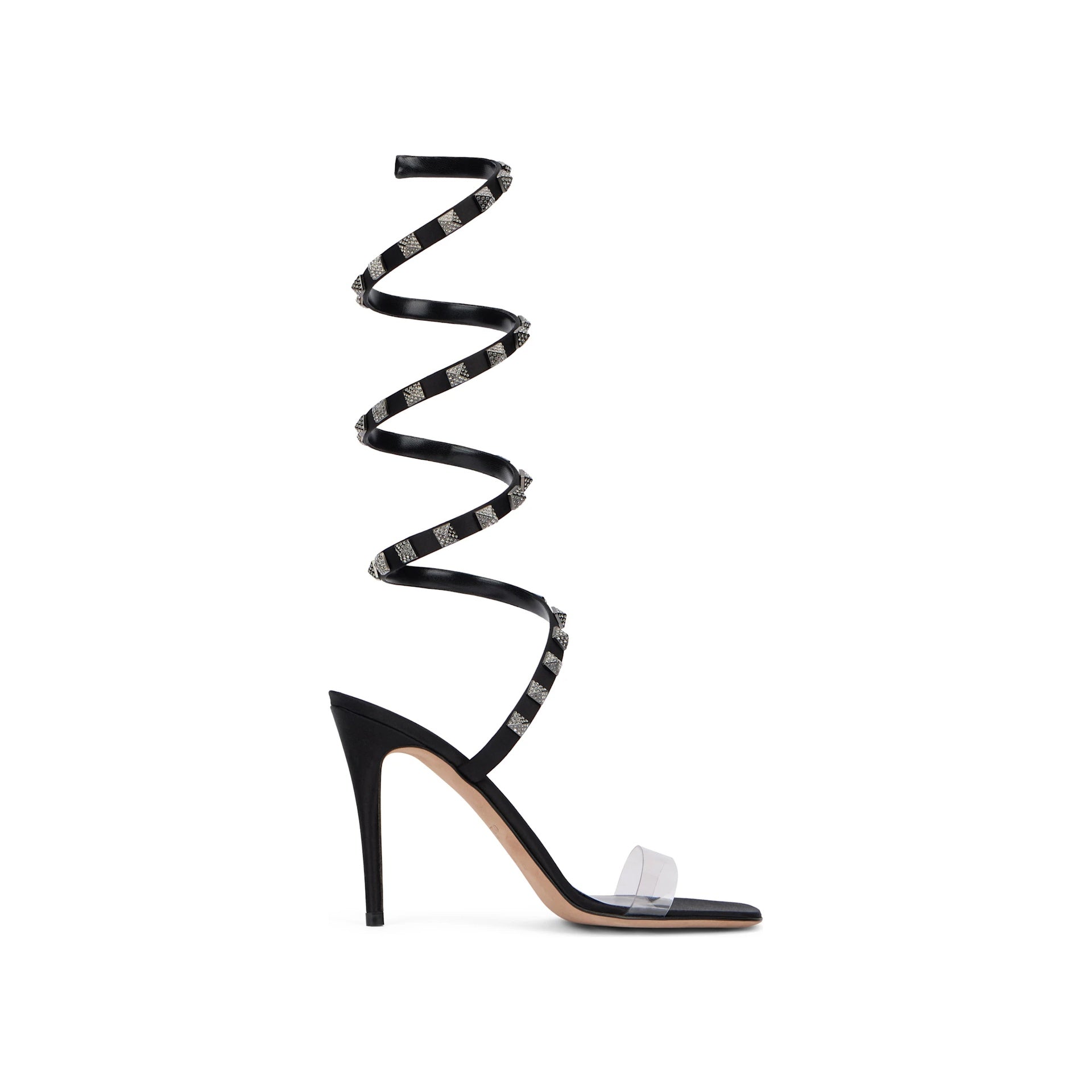 Garavani Rockstud Sandals Black Lamb Leather