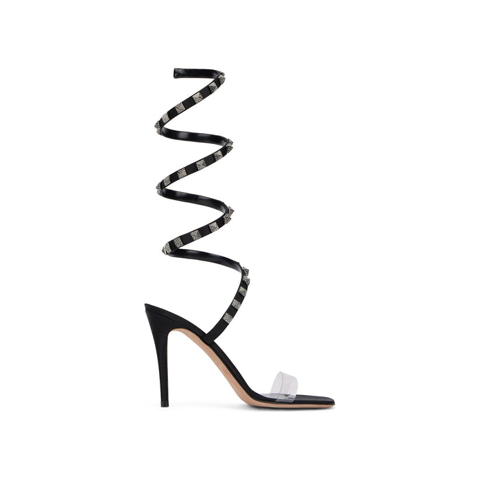 Garavani Rockstud Sandals Black Lamb Leather