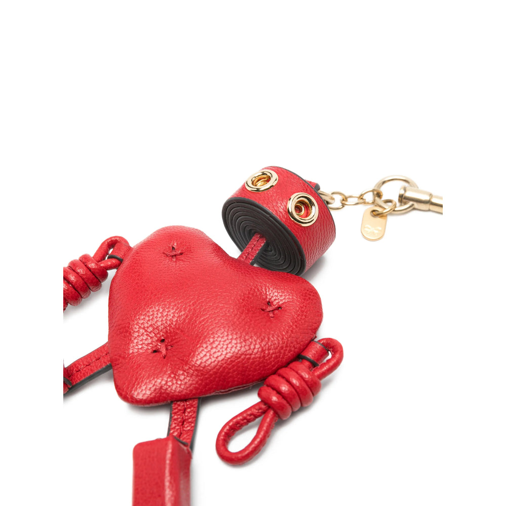 Keyring Anya Hindmarch Red Calf Leather: 100. Keyrings