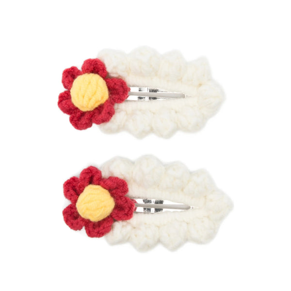 Hair Accessory With Flower Detail Red Brass: 100
