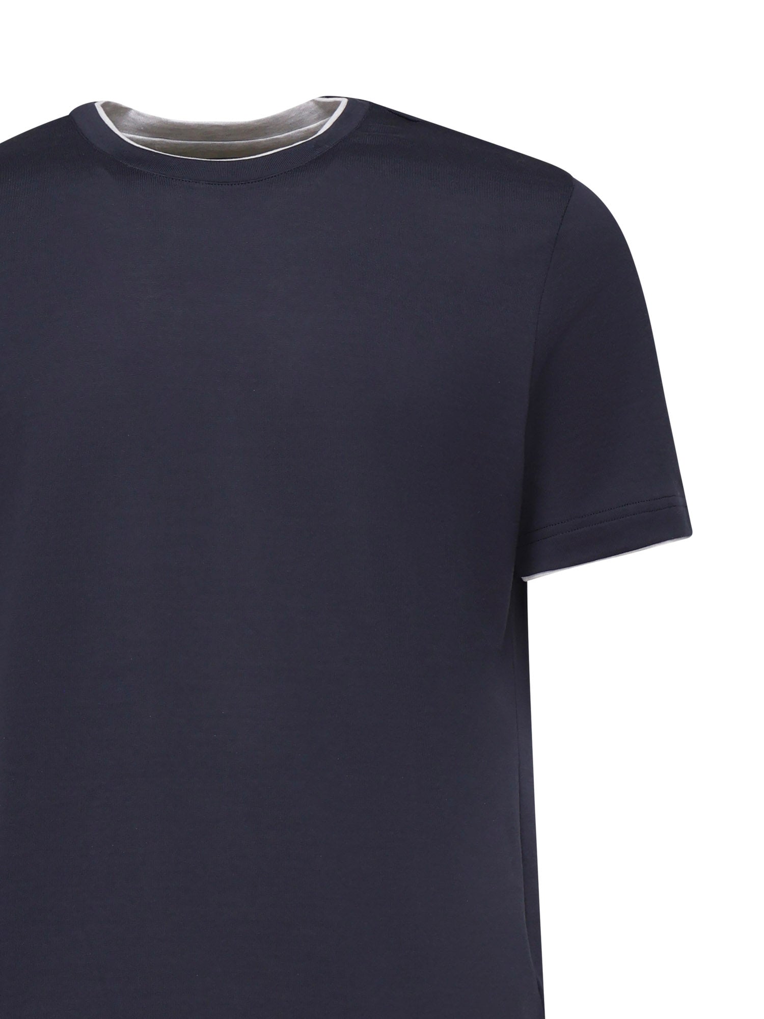 Eleventy T-shirts and Polos Blue, Light Gray Cotton