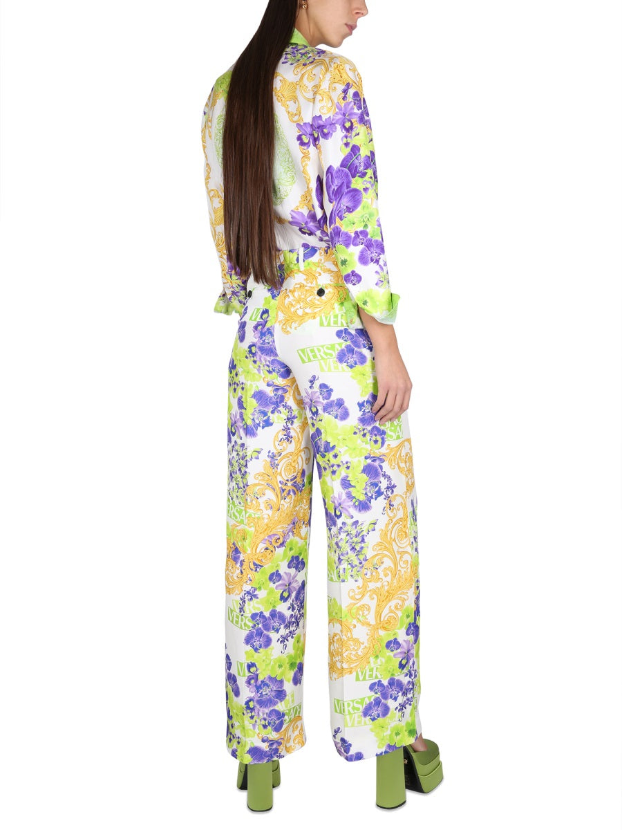 Baroque Pants Multicolour Viscose Trousers