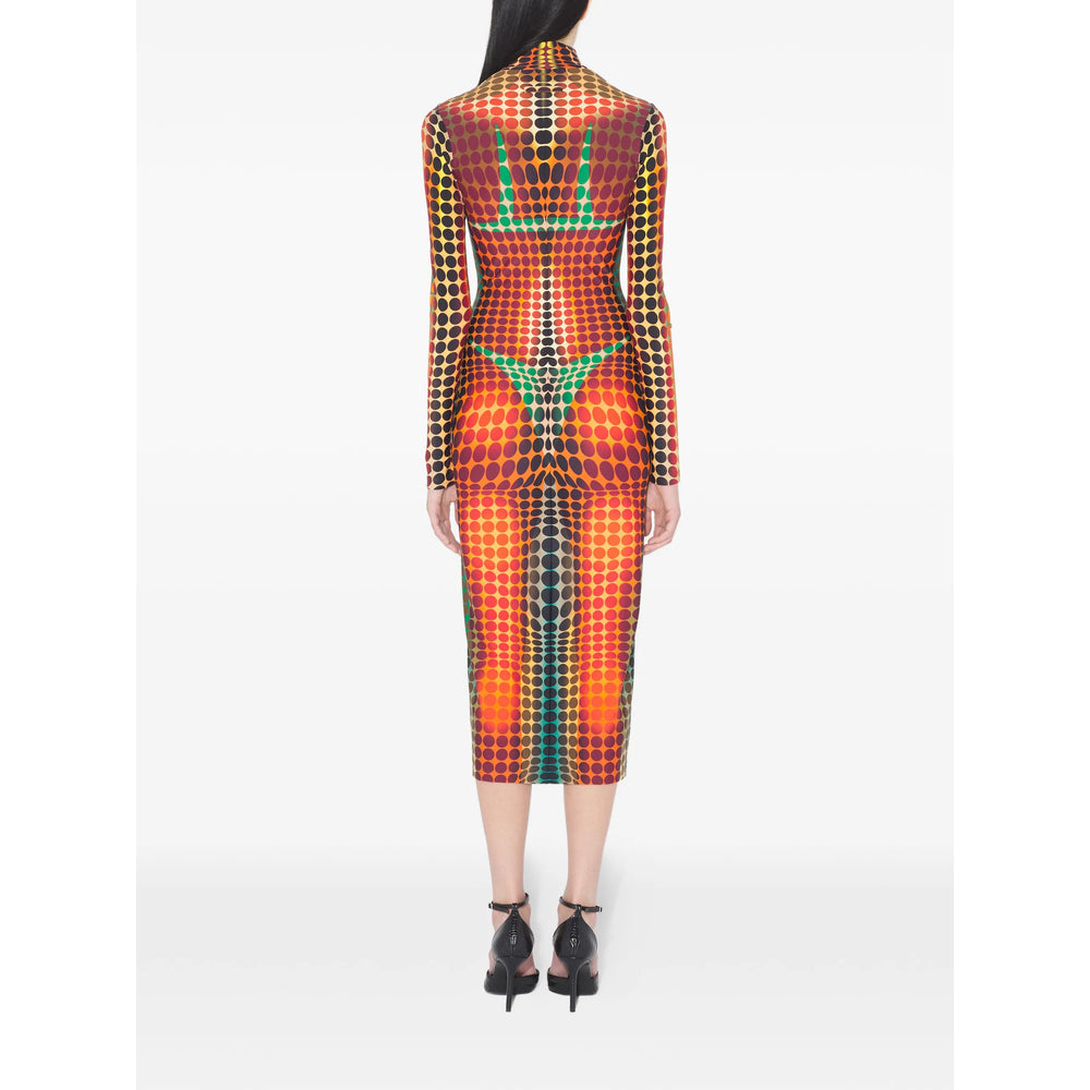 Dress Jean Paul Gaultier Yellow/red Polyamide: 80