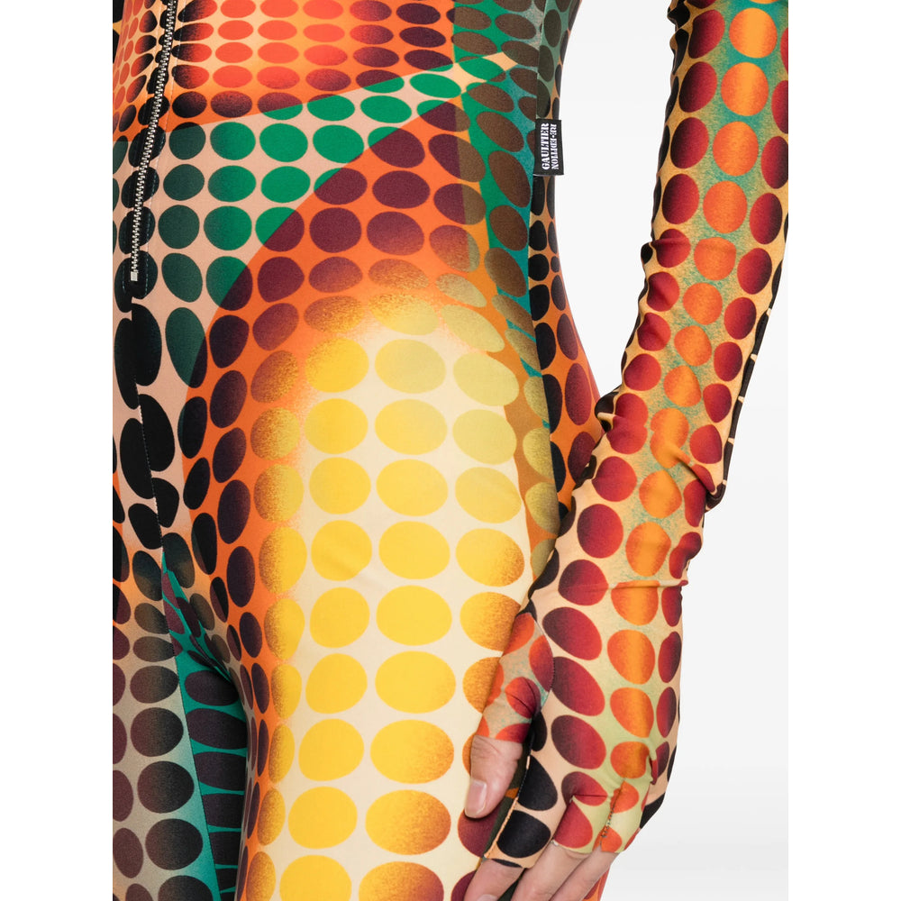 Jumpsuit Jean Paul Gaultier Orange/green Fabric: 100. Jumpsuits