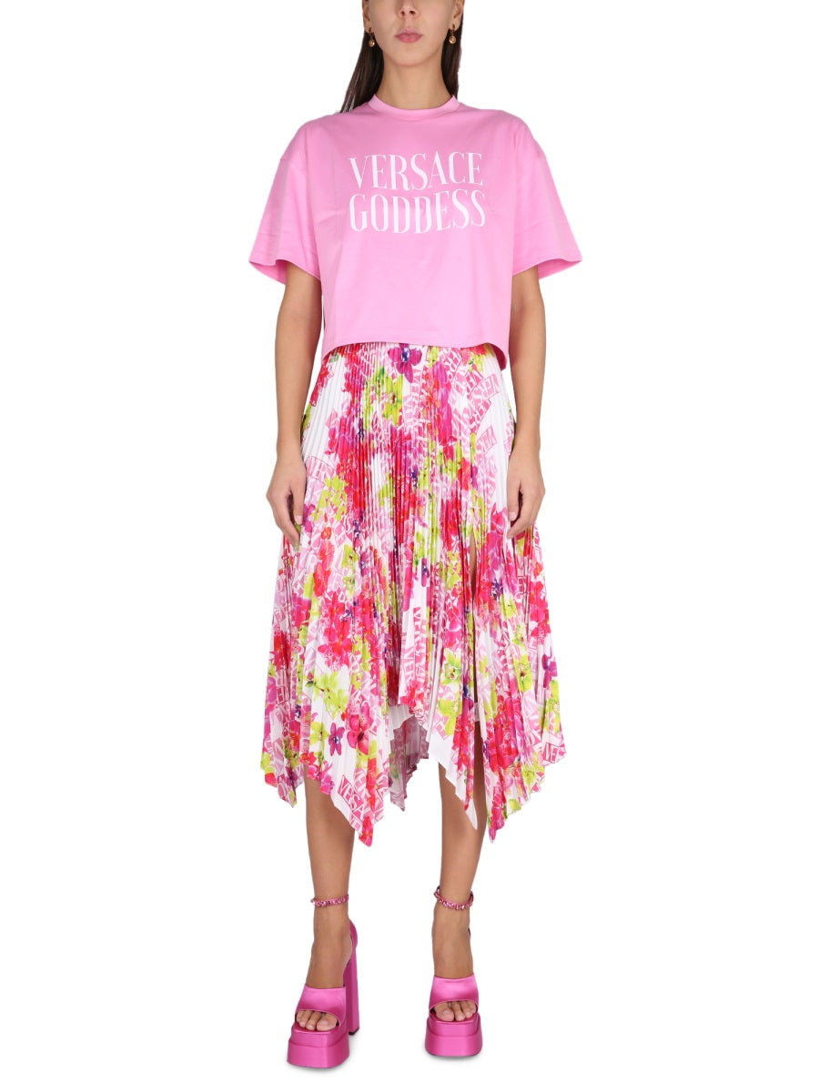 Pleated Skirt Multicolour Polyester