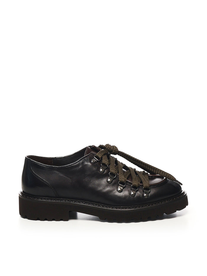 Doucals Flat Shoes Dark Brown Calfskin