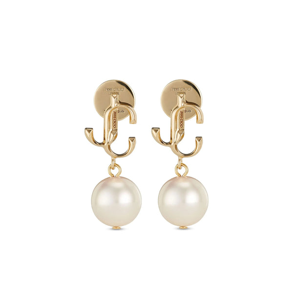Gold-Tone Pearl Detail Earrings Gold/white Resin: 100