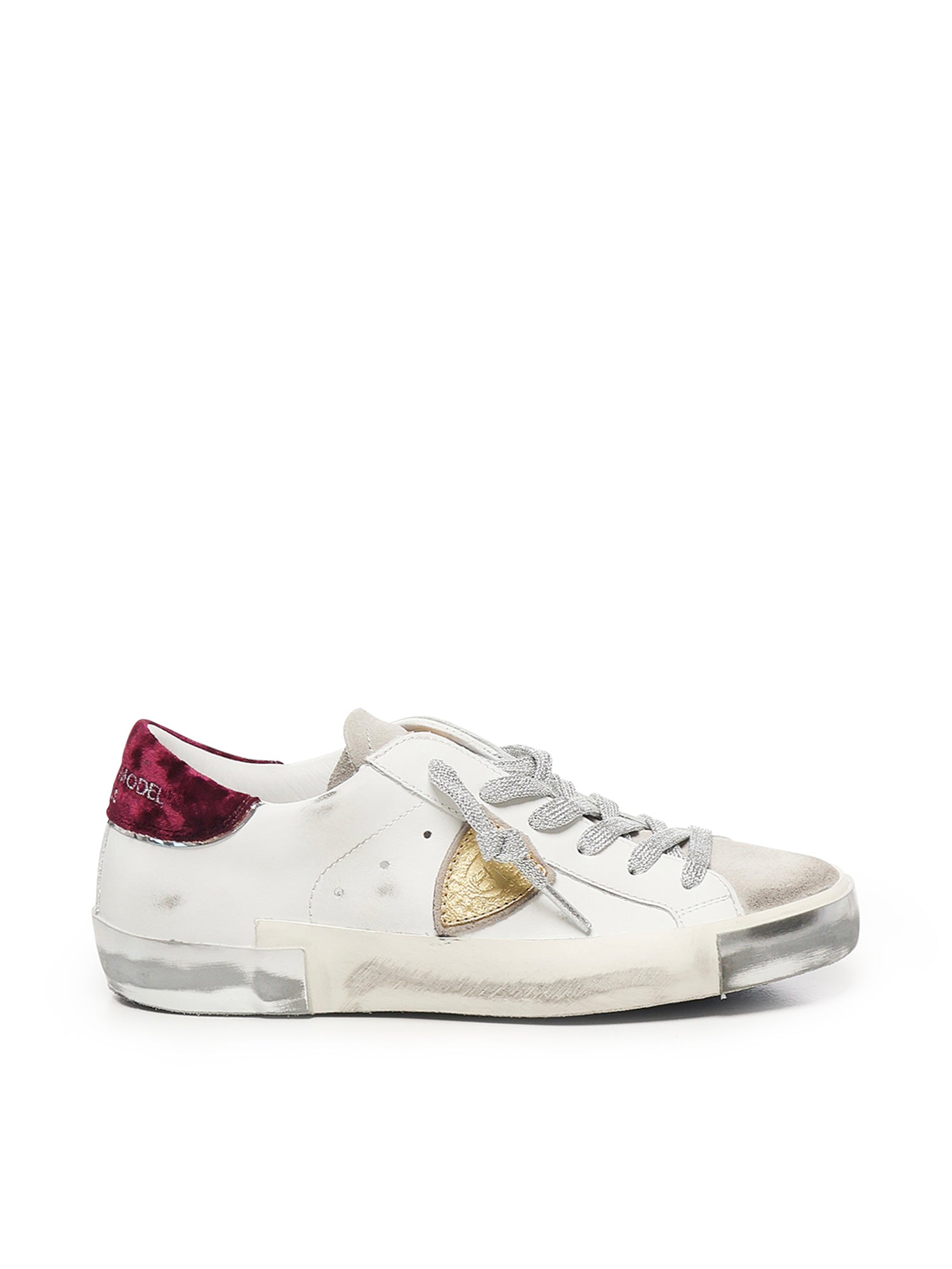Philippe Model Sneakers White/bordeaux Goatskin