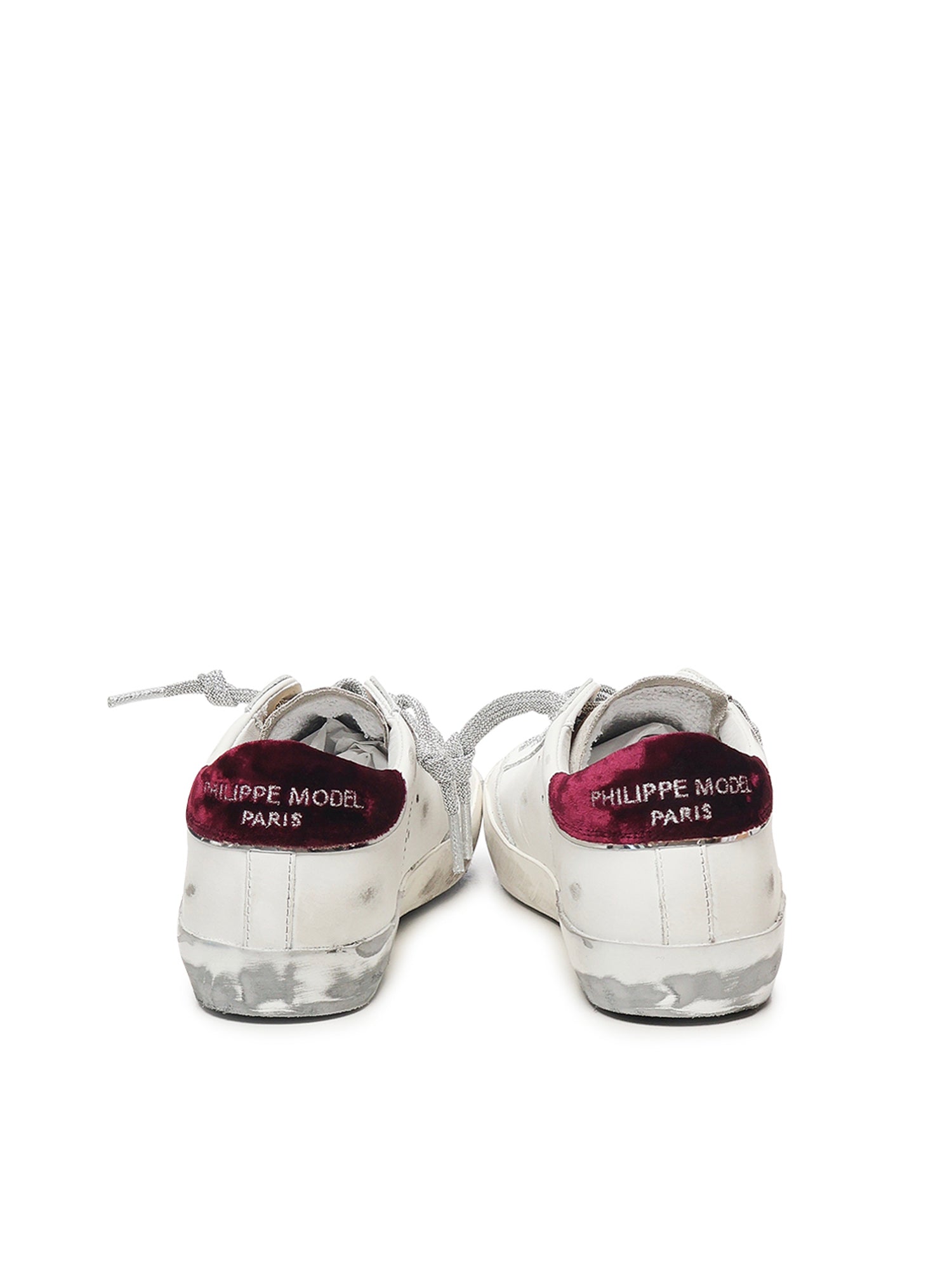 Philippe Model Sneakers White/bordeaux Goatskin