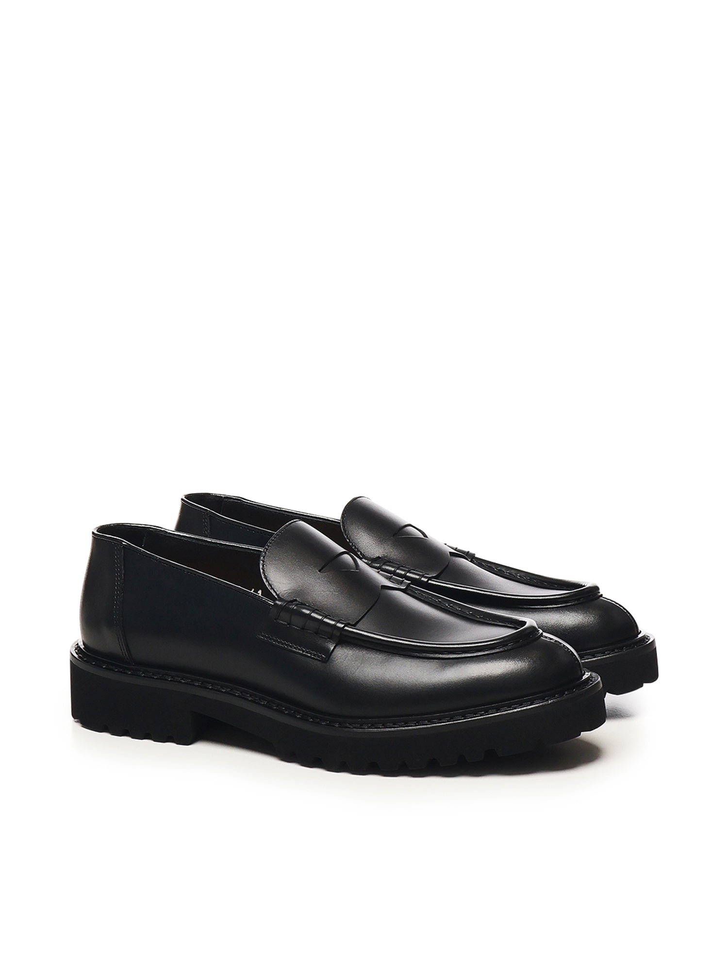 Doucals Flat shoes Black Calfskin