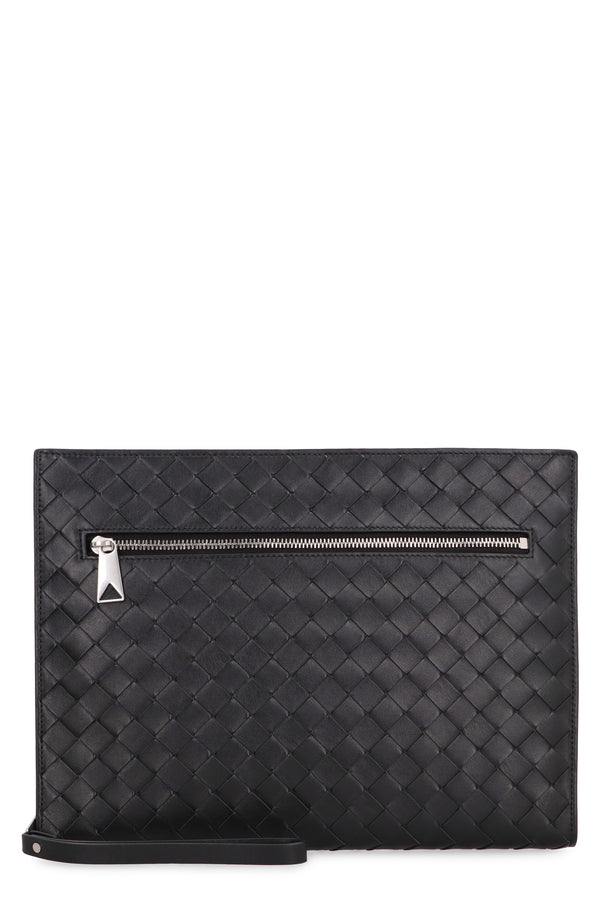 Intrecciato Vn Document Case Black Calf Laptop Bags & Briefcases
