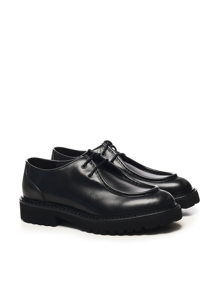 Doucals Flat Shoes Black Calfskin