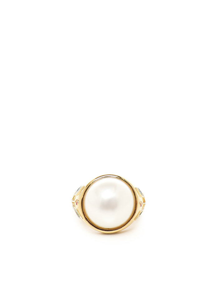 Casablanca Bijoux Gold Pearl Brass