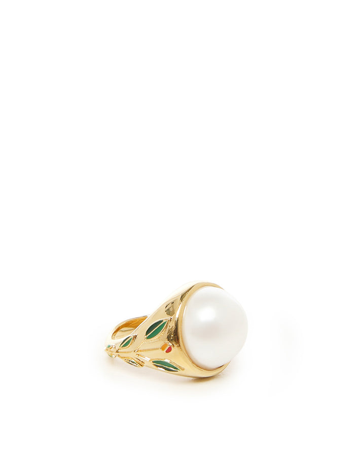 Casablanca Bijoux Gold Pearl Brass