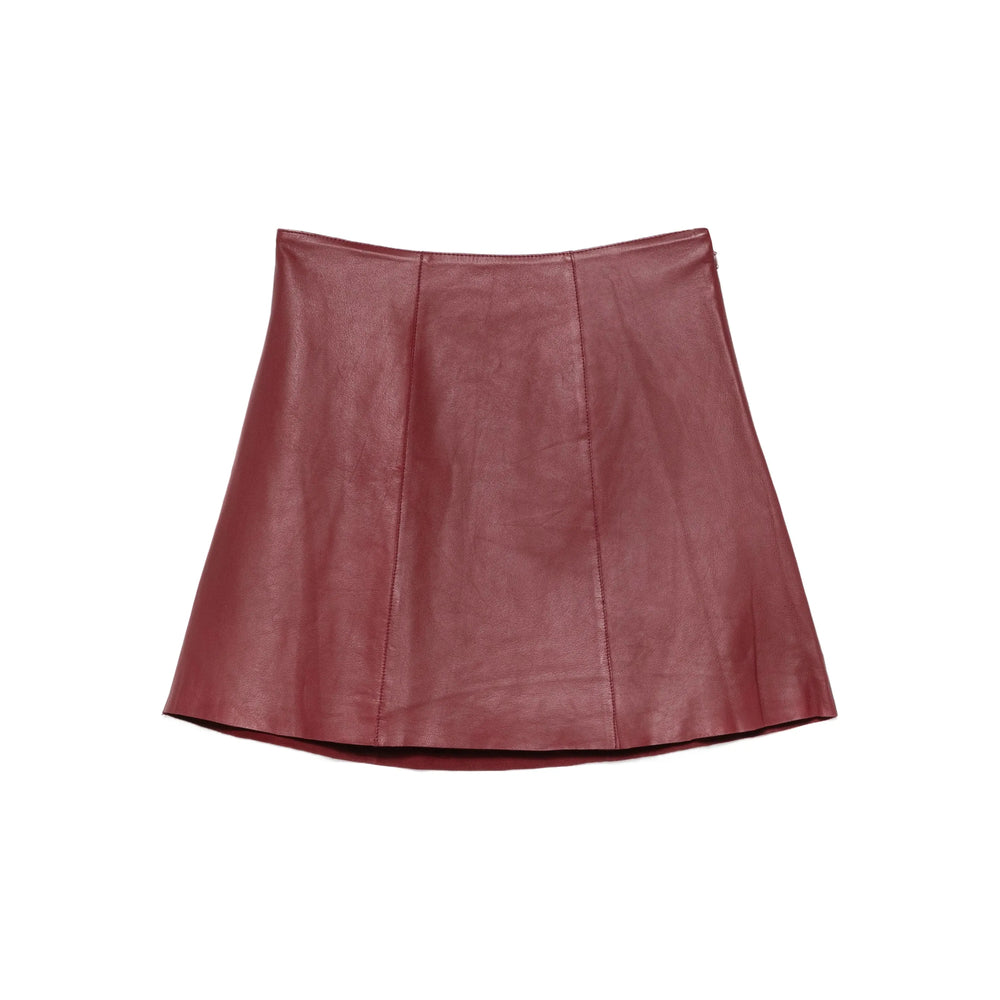 Leather Skirt By Malene Birger Red Lining Viscose: 100
