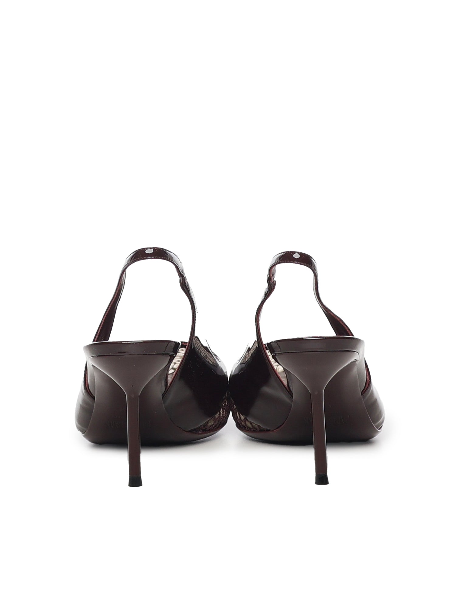Paris Texas With Heel Rouge Noir Mesh/patent Leather