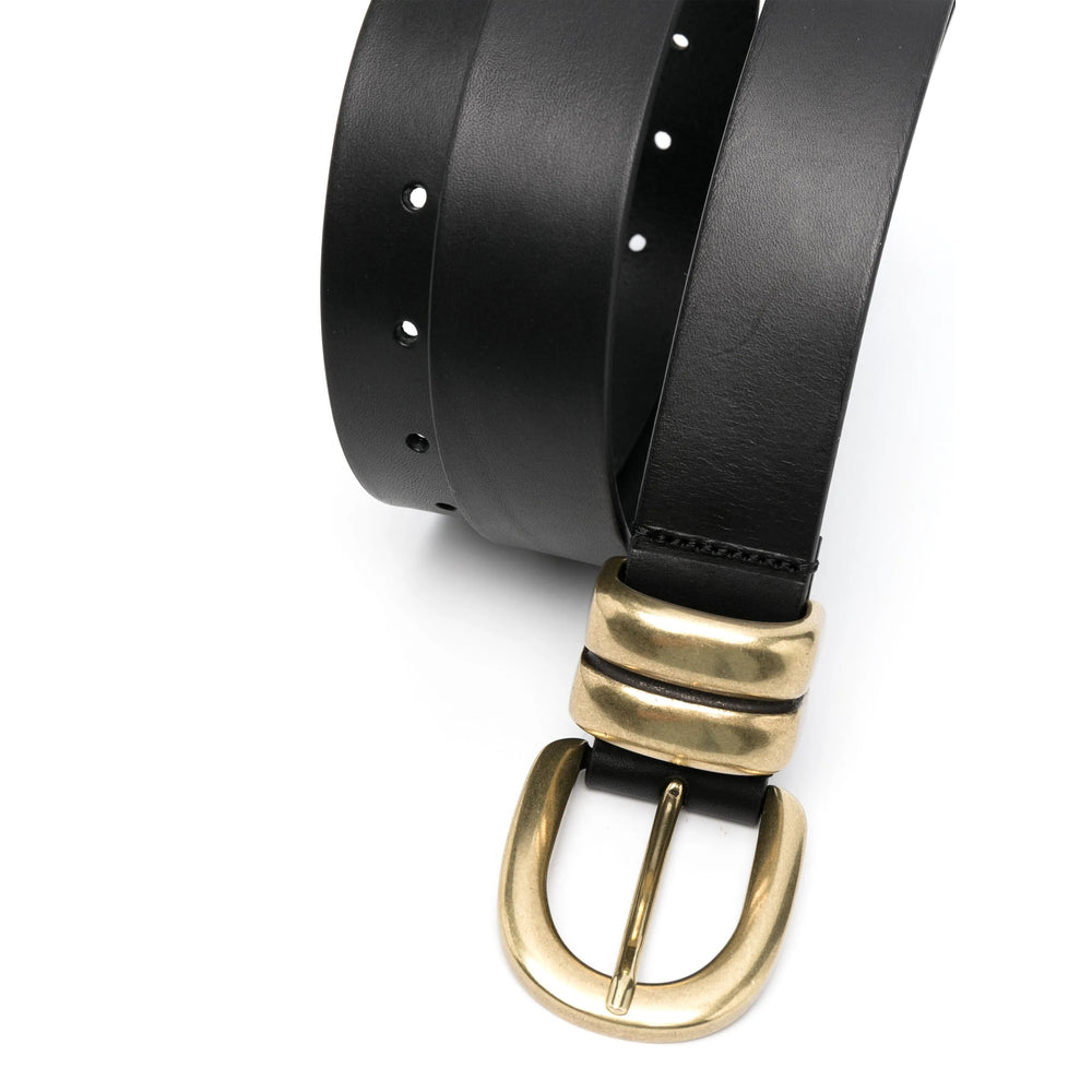 Belt By Malene Birger Black Calf Leather: 100
