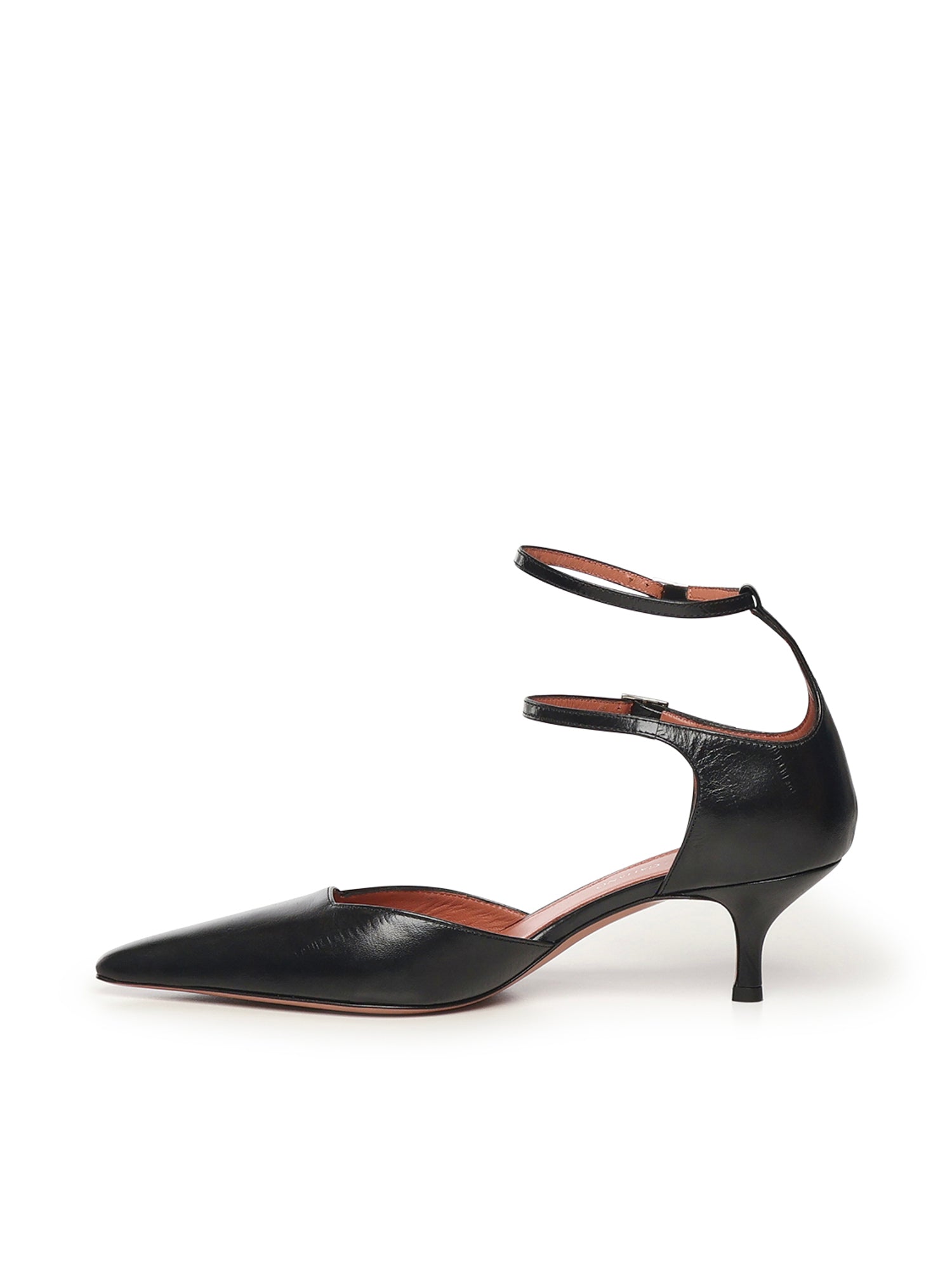 Giuliano Galiano With Heel Black Calfskin
