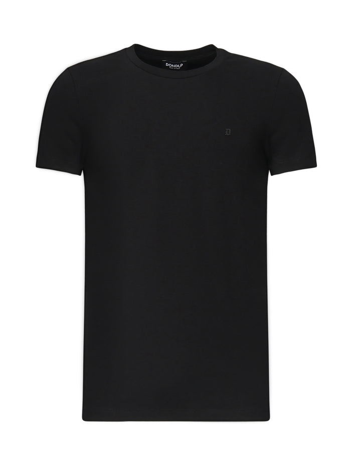 Dondup T-Shirts And Polos Black Cotton Elastane