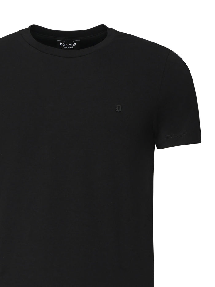 Dondup T-Shirts And Polos Black Cotton Elastane