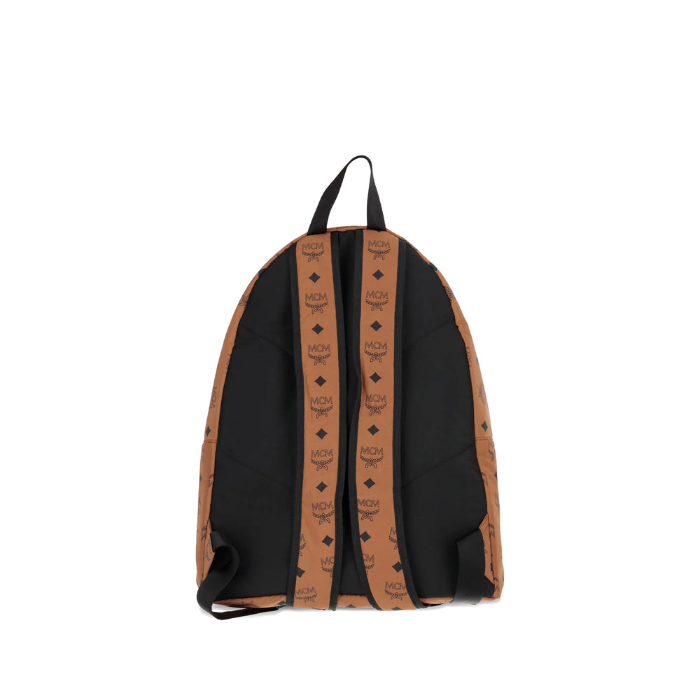 Backpack Mcm Brown/black Nylon: 100. Backpacks