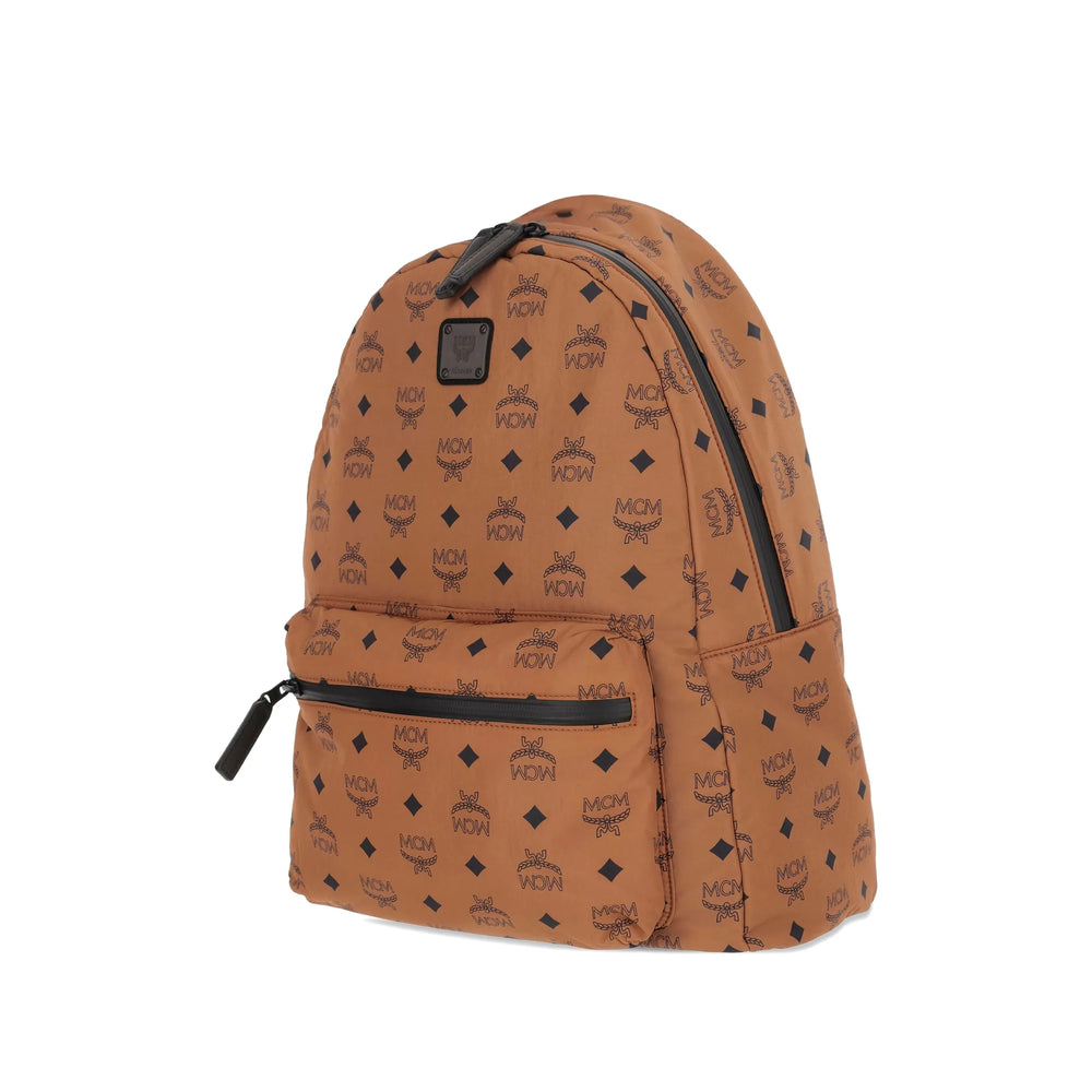 Backpack Mcm Brown/black Nylon: 100. Backpacks