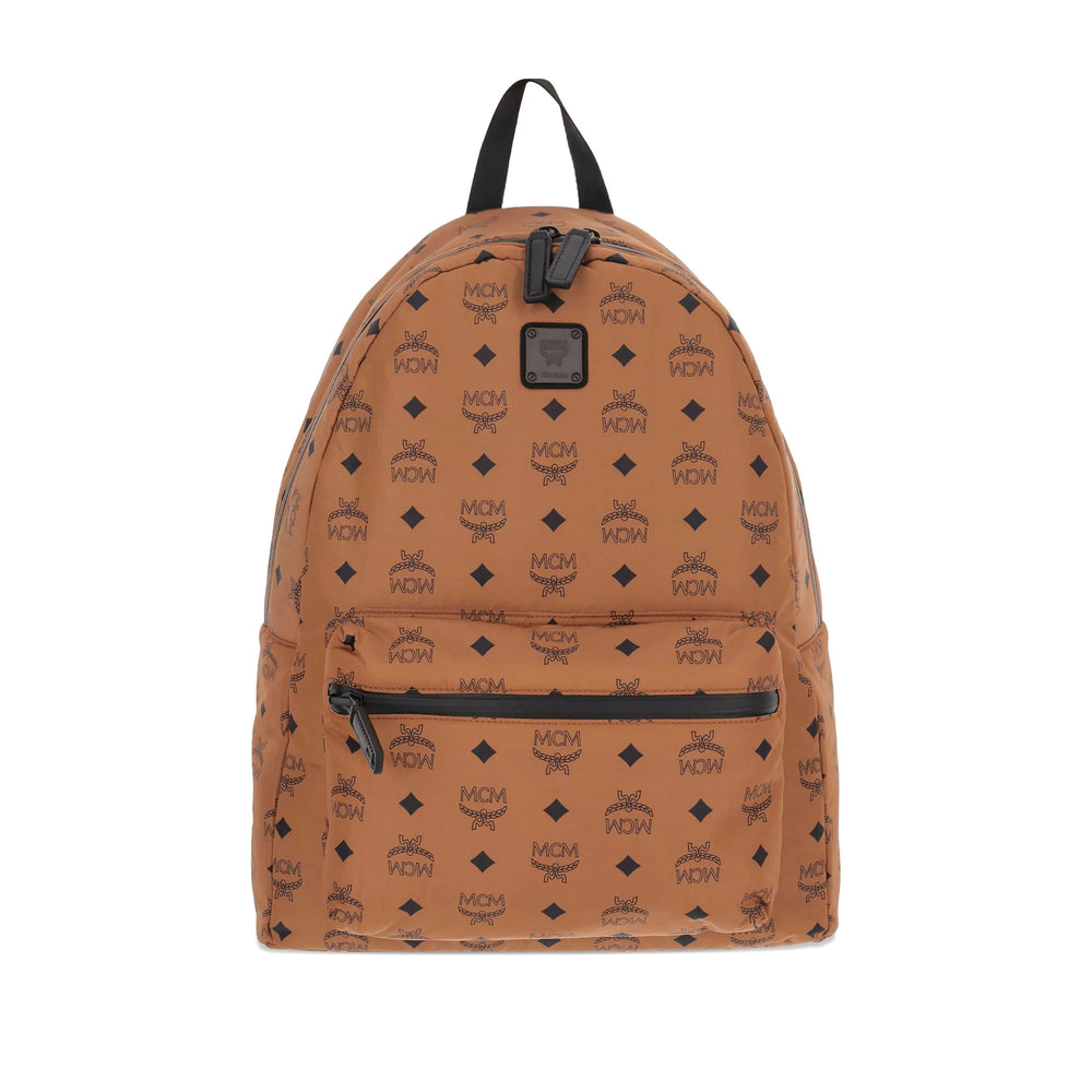Backpack Mcm Brown/black Nylon: 100. Backpacks