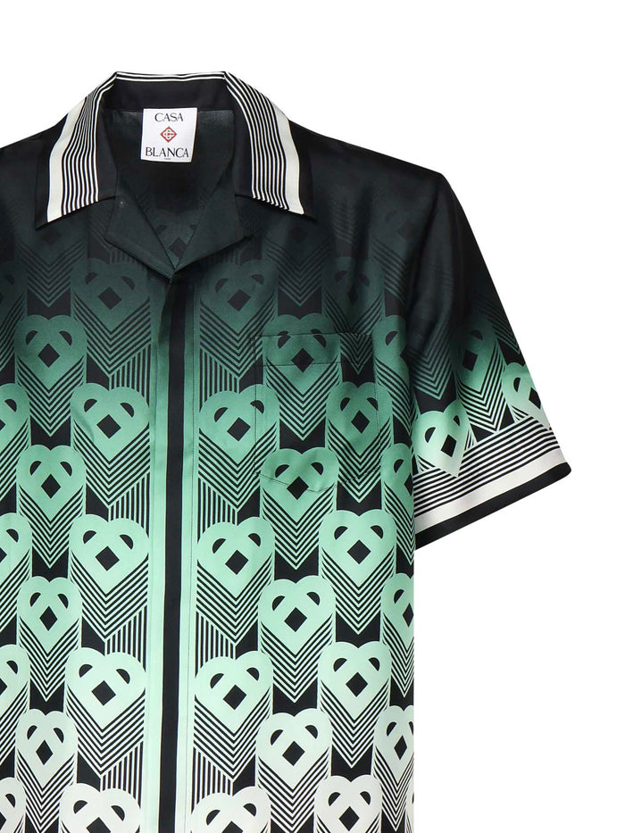 Casablanca Shirts Green Silk