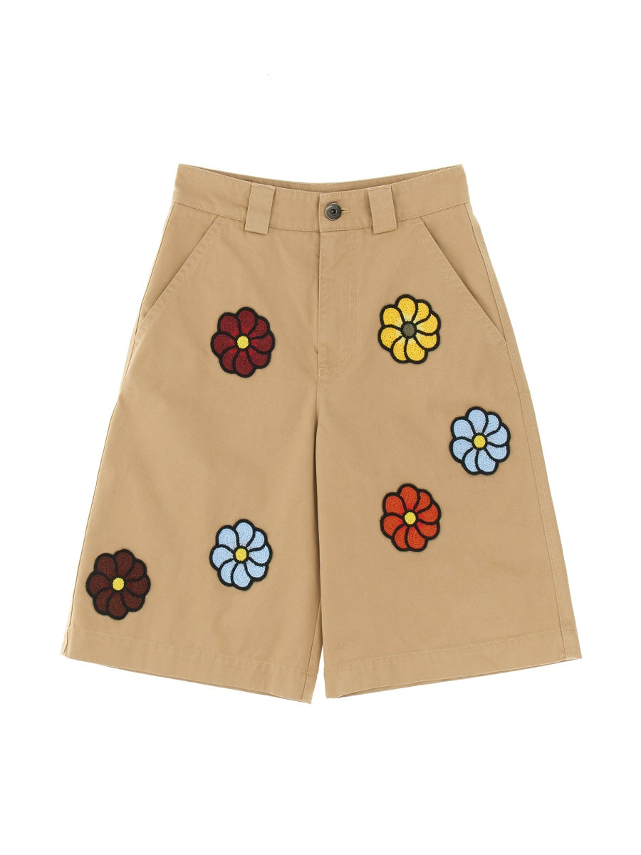 Bermuda Shorts Beige Cotton