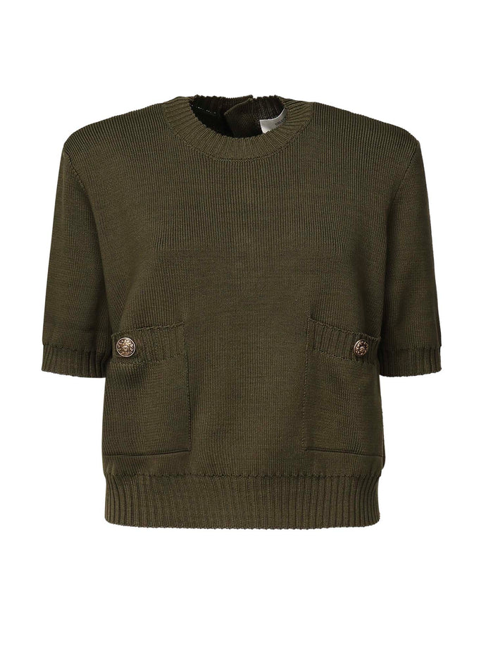Golden Goose Sweaters Military Green Cotton